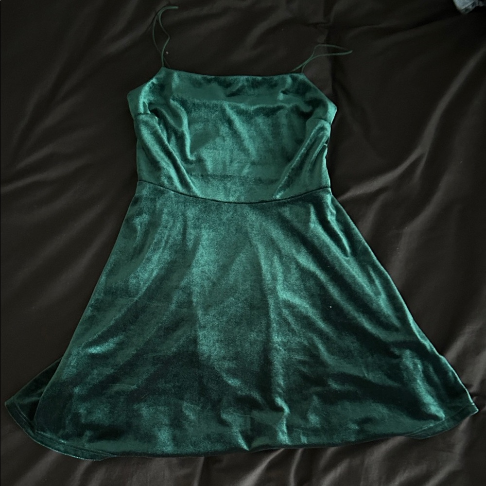 Urban Outfitters Green Velvet Dress